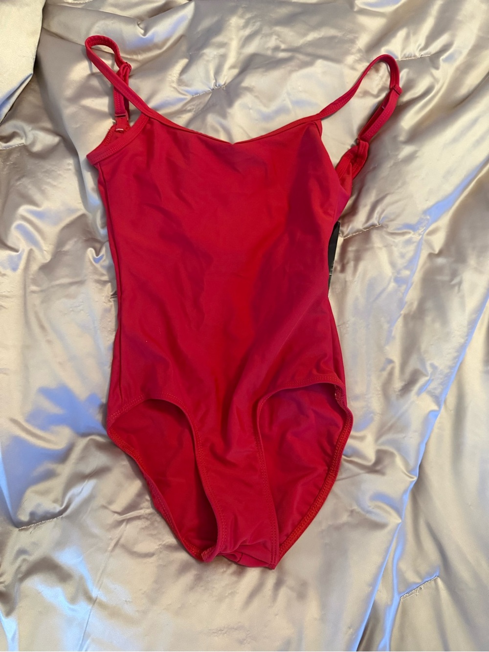 Theatricals Red Low Back Camisole Ballet Leotard Girls Child Large NWT